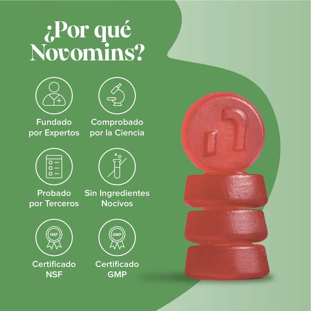 Melena de León 2500 mg - 60 Gominolas - con Vitaminas B6, B12 y Yodo - Vegano - Nootropicos Memoria y Concentracion - Alternativa a Melena De Leon Capsulas - para 1 Mes - Lions Mane - Novomins