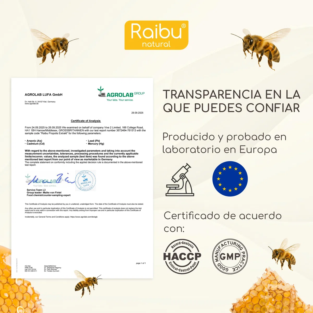 Propolis Puro Natural con Vitaminas C, A y E - Extracto de Propóleo Sin Alcohol ni Resinas - Própolis Apto para Adultos y Niños desde 6 Años - Fácil y Versátil de Usar, 50 ml