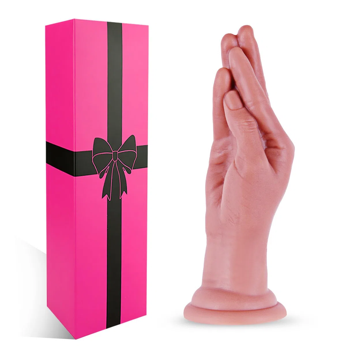 Plug anal con forma de mano de 22,5 cm, silicona suave, dildo monstruo gigante en forma de puño, ventosa potente, plug grande, para estimulación vaginal y anal, juguete sexual unisex