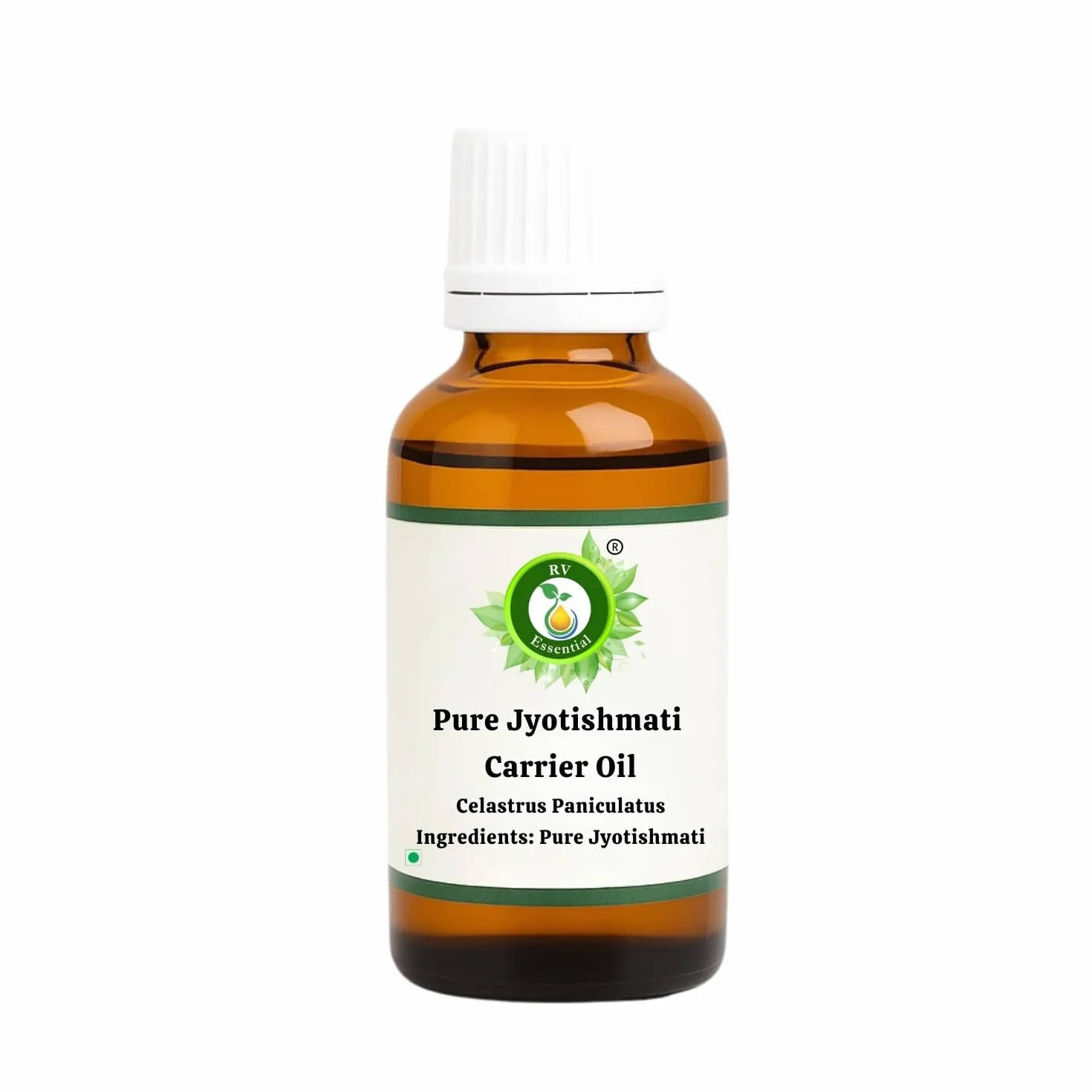 R V Essential Pure Jyotishmati Carrier Oil 50ml Celastrus Paniculatus Cold Pressed