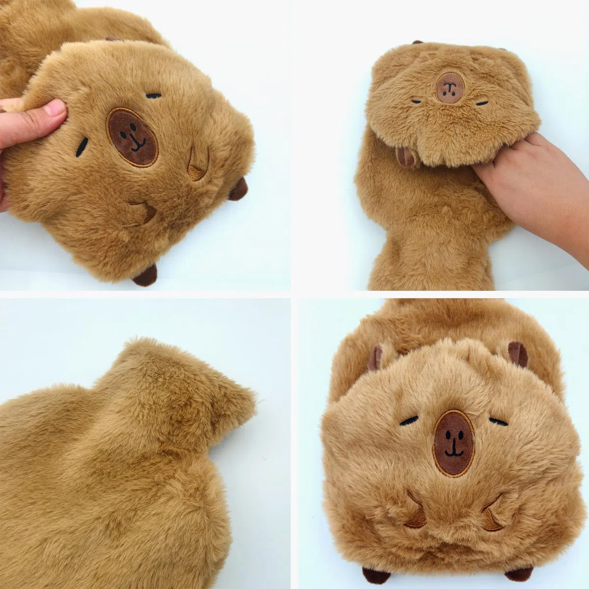 Capibara Peluche Bolsa Agua Caliente, Lindo Bolsas Agua Caliente, 1000ML Hot Water Bottle with Cover, Capybara Peluche Saco Agua Quente, Hot Water Bag Regalo Mujer Niño para Navidad Cumpleaños