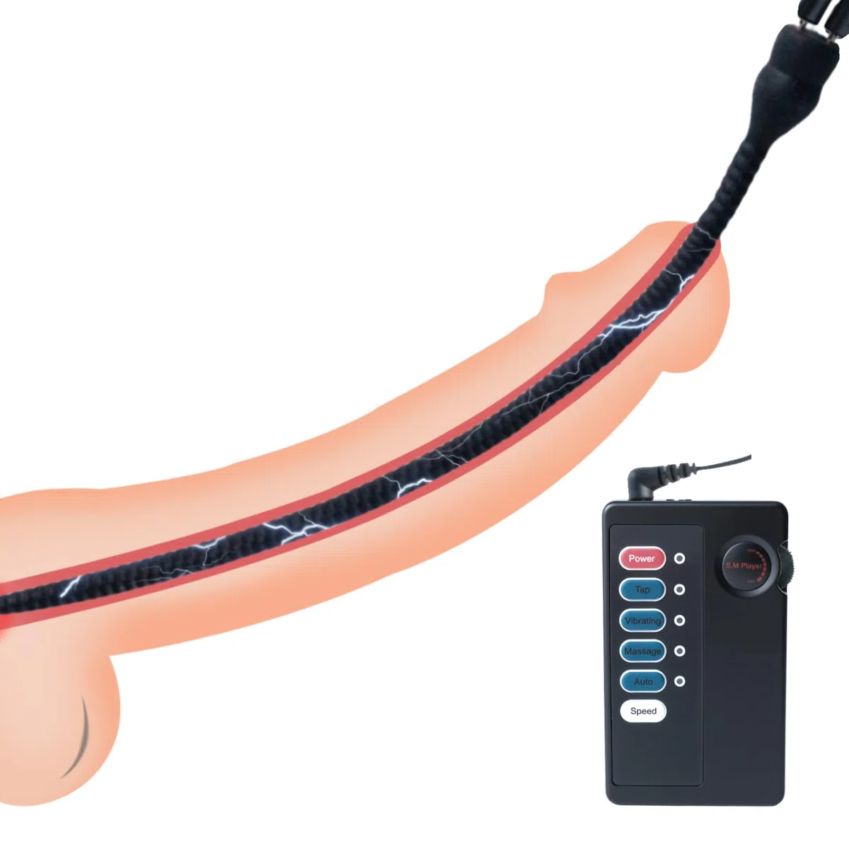 Electrostimulation Sonda Uretral Dilatador Uretral Electric Stimulation Hombre Dilatadores Masaje Prostata Estimulacion Varillas de Ojo de Caballo Estimulación Silicone Dilatadores Polla, A