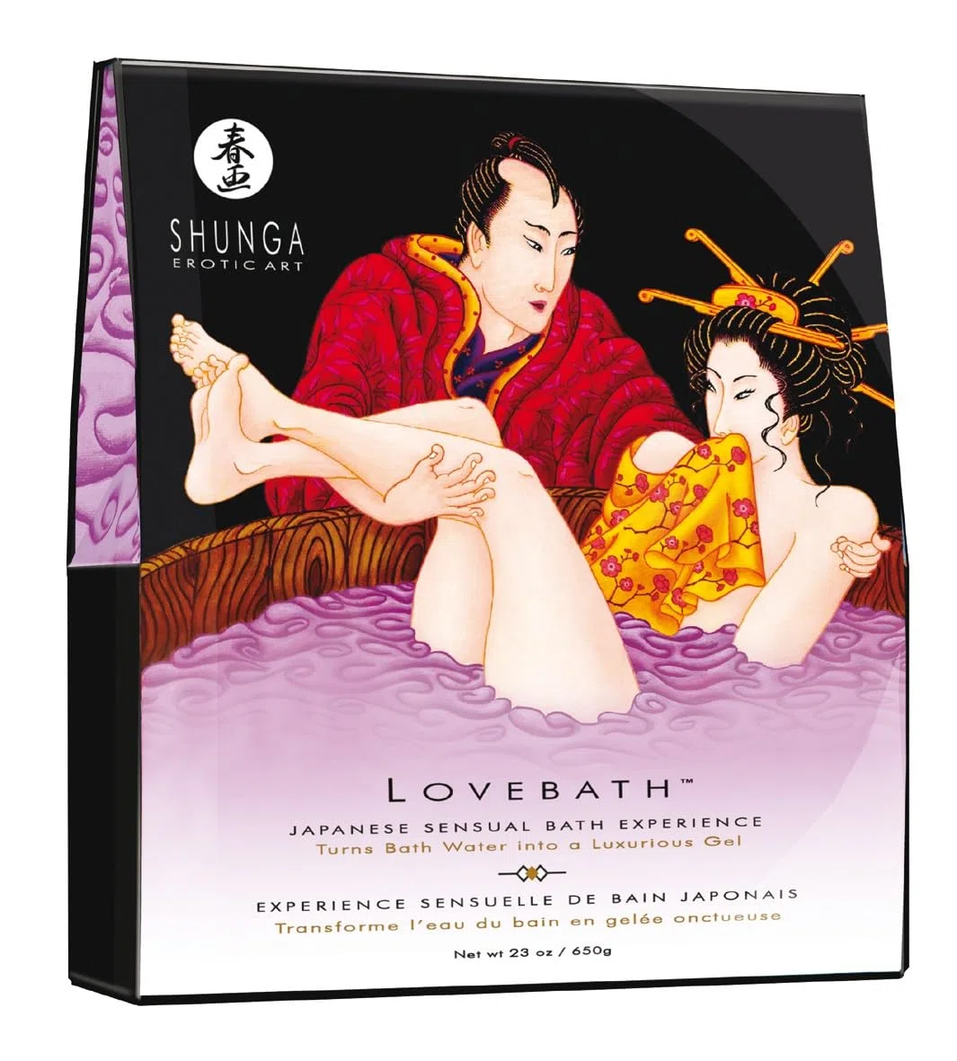 Shunga Love Bath Sensual Lotus, Color Lila - 650 gr