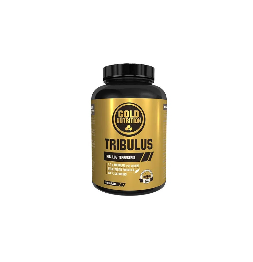 Testosterona Hombre GoldNutrition Tribulus 550 mg - 60 Cápsulas, Masa Muscular, Fuerza Y Resistencia
