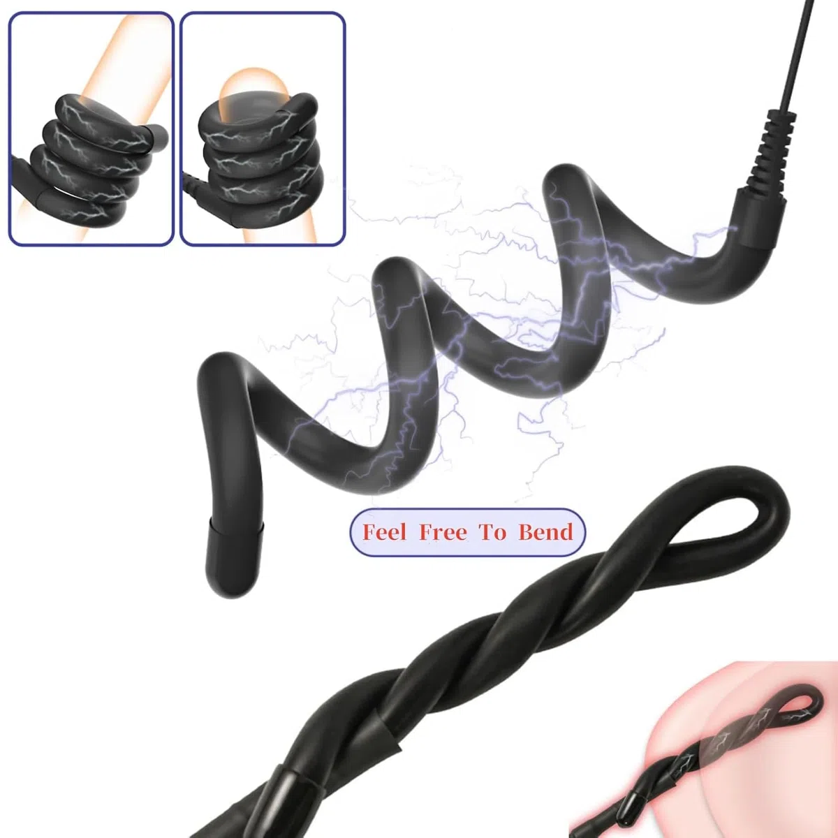 Electroestimulación Anillos para el Pene y Testículos Masculino Ereccion