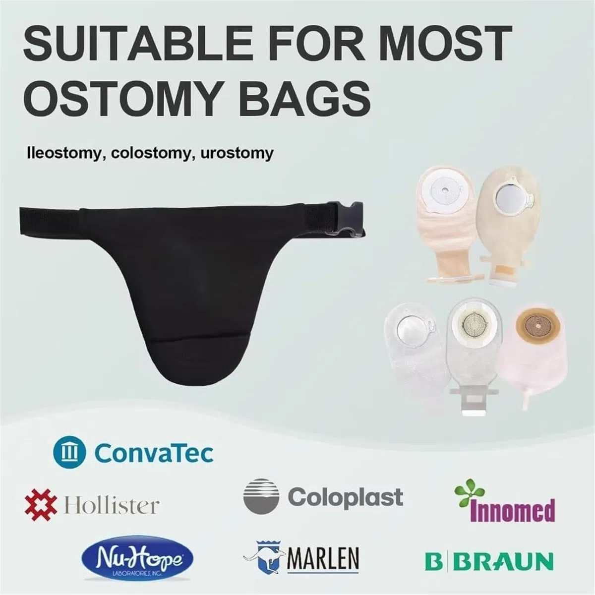 Cinturón de ostomía, suministros para ostomía, cinturón de colostomía cómodo y discreto, fundas de soporte para bolsas de ostomía para hombres y mujeres, para deportes y vida diaria