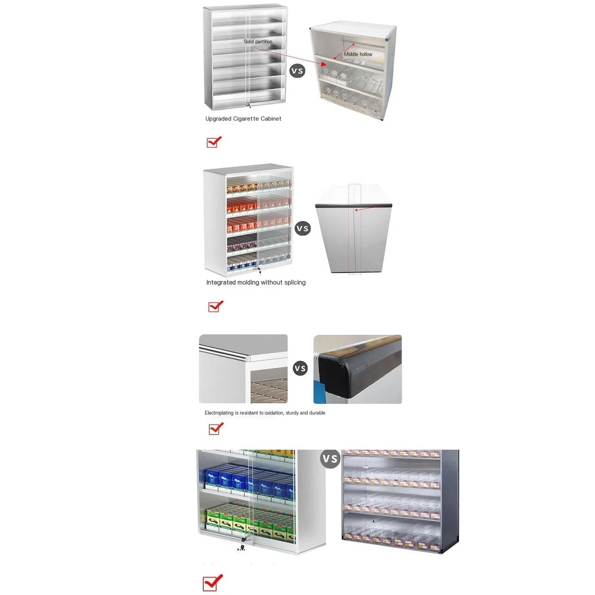 Genérico Estante Expositor de Cigarrillos y Soporte para cerillas para supermercados comerciales, Armario Mural Multiusos para Cigarrillos electrónicos, Cigarrillos y Accesorios – Estante Organizador