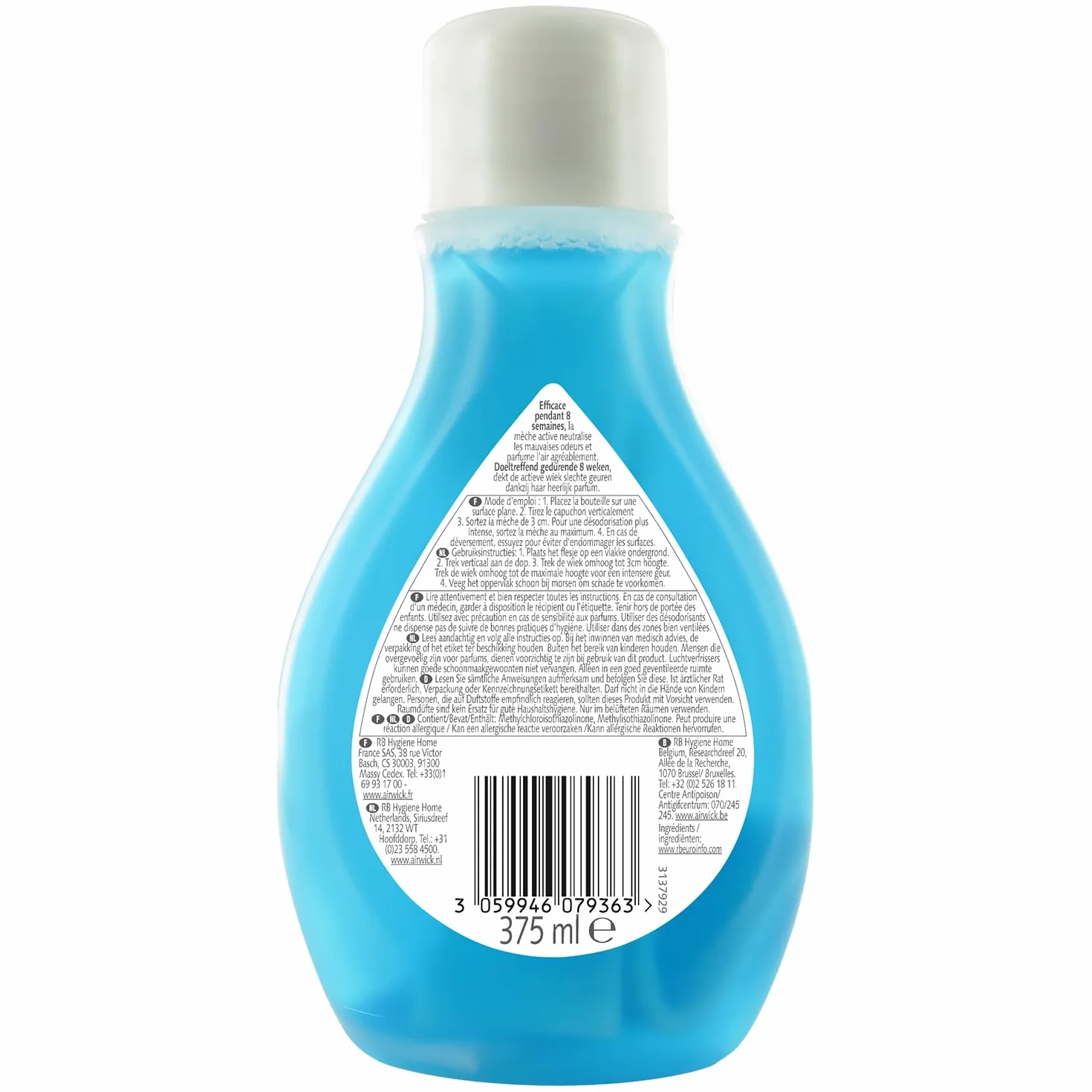 Activ Airwick Olor Detener Glaciar 375ml Fresh