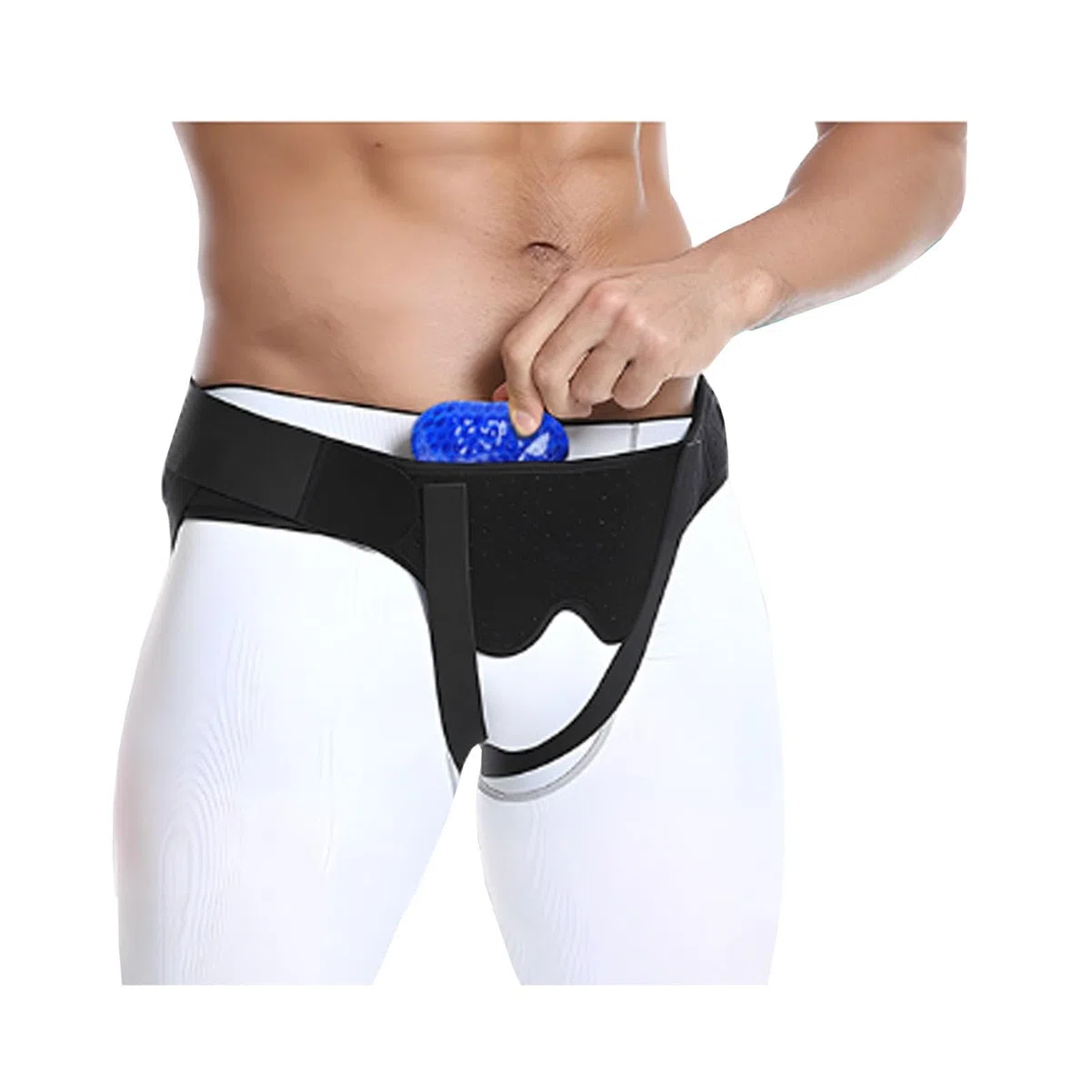 Cinturón para Hernia Inguinal, Braguero inguinal Ajustable para Hernia, Faja para Hernia para Hombres y Mujeres, con Almohadillas de Gel de compresión extraíbles(L(35.8-41.3 Inch))