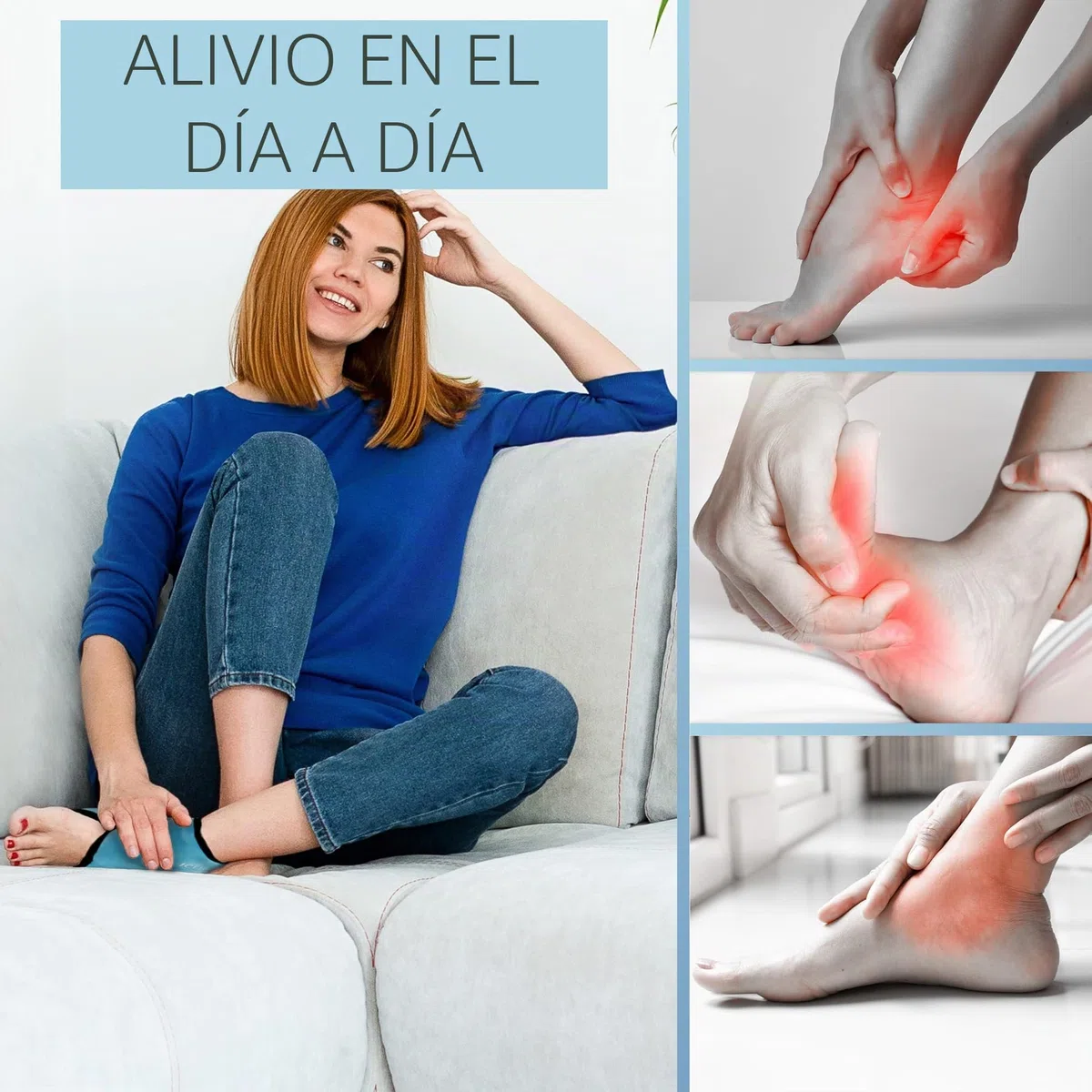 ICEHOF Almohadillas de refrigeración para tobillo - talones vendaje de tobillo con gel refrigerante, terapia de frío tobillo reumatismo quimioterapia dolor de tobillera pie (1 unidad)