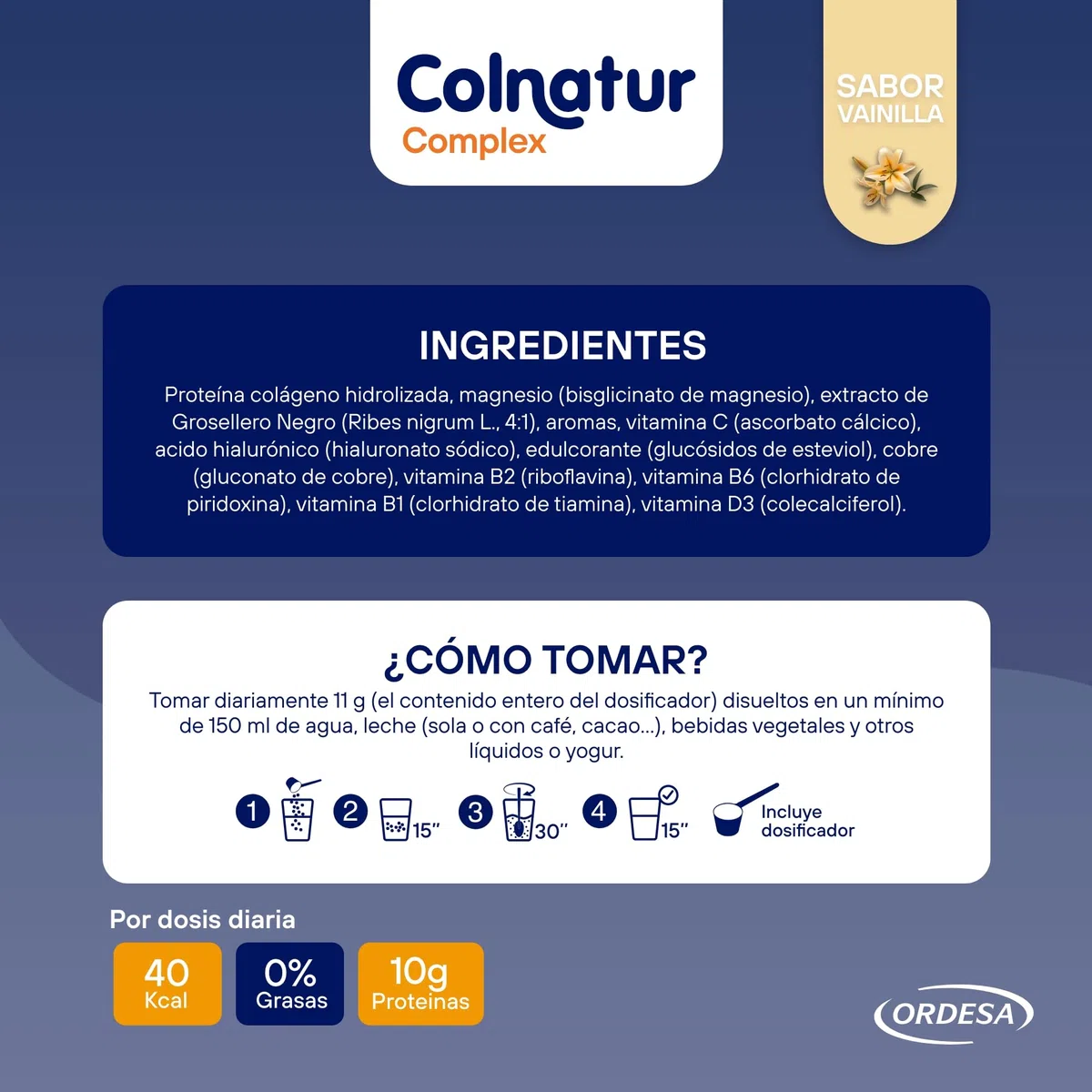 Colnatur Complex Vainilla | 330g | Colágeno con Magnesio y Vitamina C para Músculos y Articulaciones