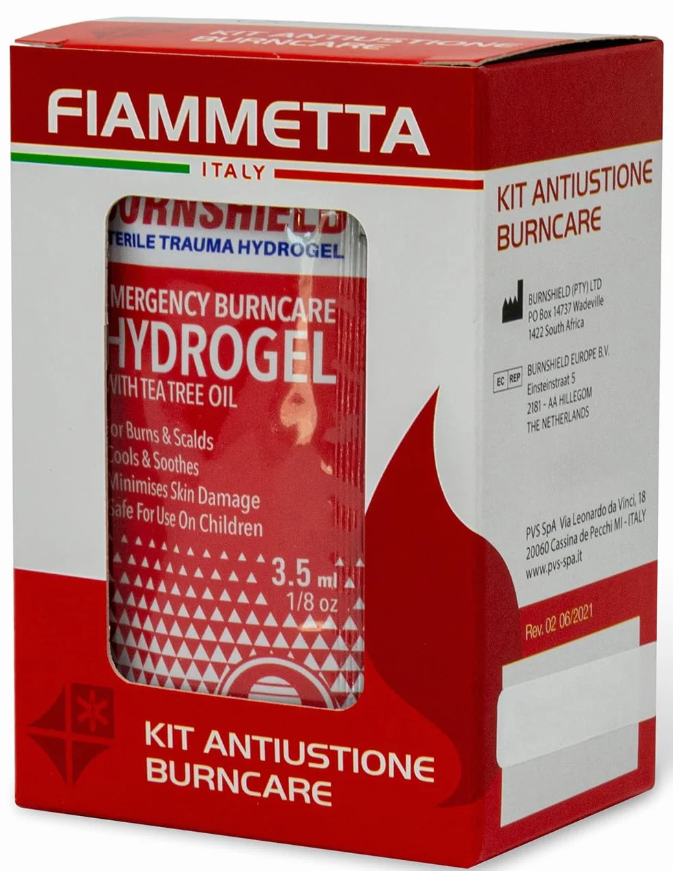 Gel para quemaduras, 10 bolsitas de primeros auxilios, 3,5 g, estéril BurNSHIELD