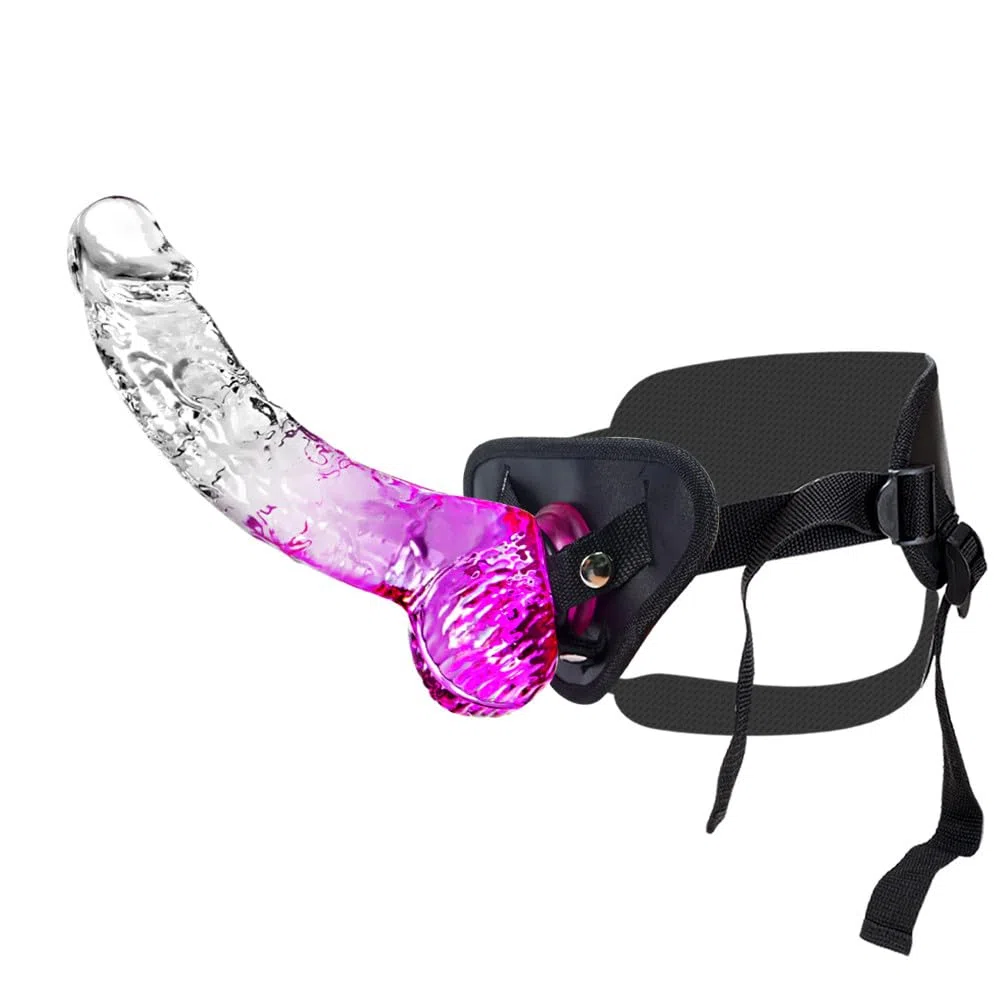 Juego de arnés y arnés para principiantes: arnés sexual portátil con consolador pequeño de 17 cm: juguete sexual ideal para parejas y principiantes: masturbación femenina, juegos lésbicos y más