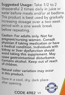 Botanical Digestive and Cleansing Support Black Walnut Liquid Herbal Formula 59ml