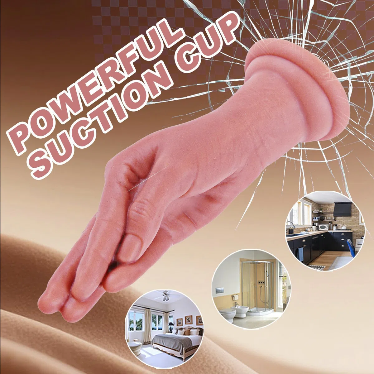 Plug anal con forma de mano de 22,5 cm, silicona suave, dildo monstruo gigante en forma de puño, ventosa potente, plug grande, para estimulación vaginal y anal, juguete sexual unisex