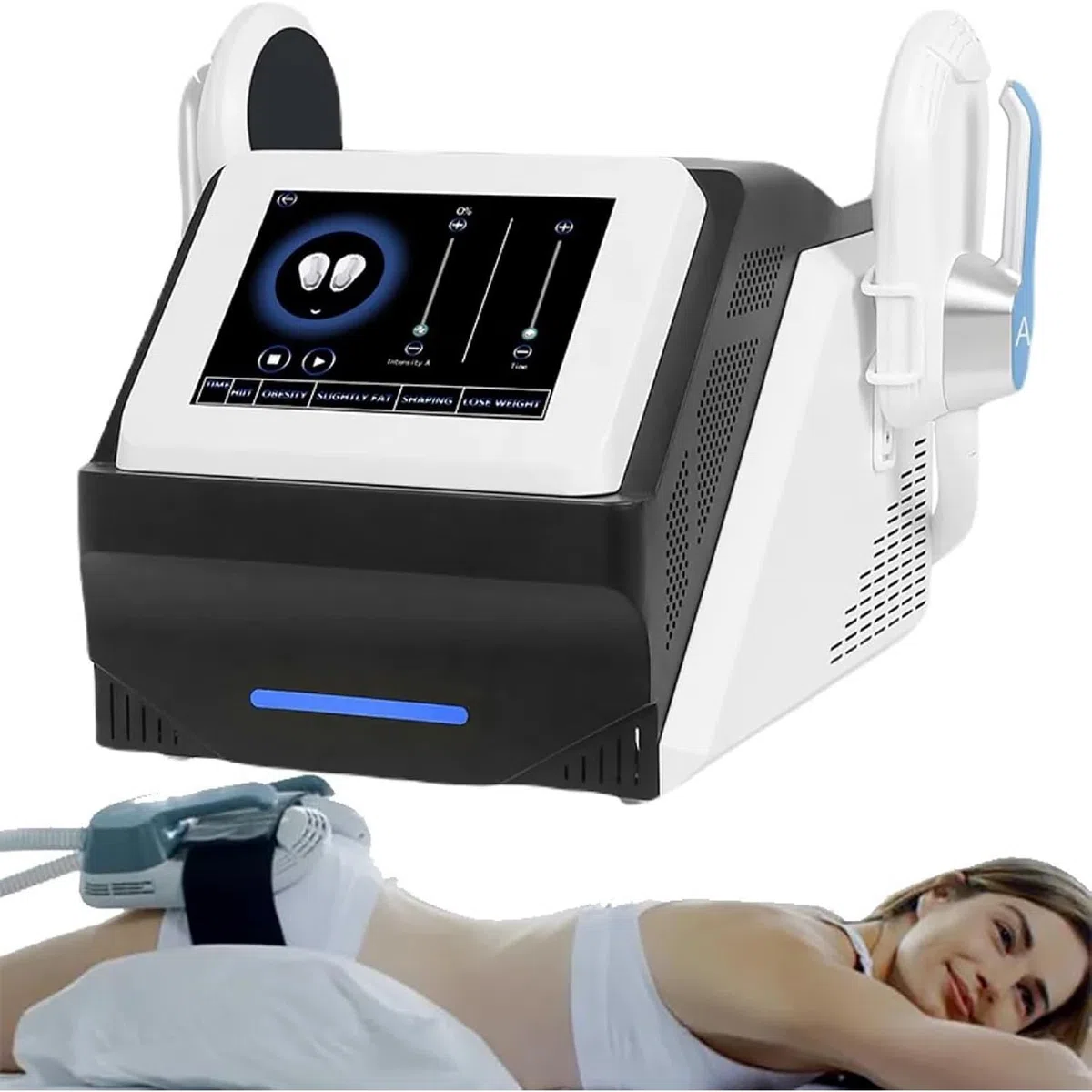 Aparato Magnetoterapia, Magnet Therapy Maker Con Pantalla LCD Y 4 Asas, 3-150Hz Frecuencia De Trabajo Y La Intensidad Ajustable, Profundo En La Capa De Grasa Y No Invasivo, Para La Osteoartritis
