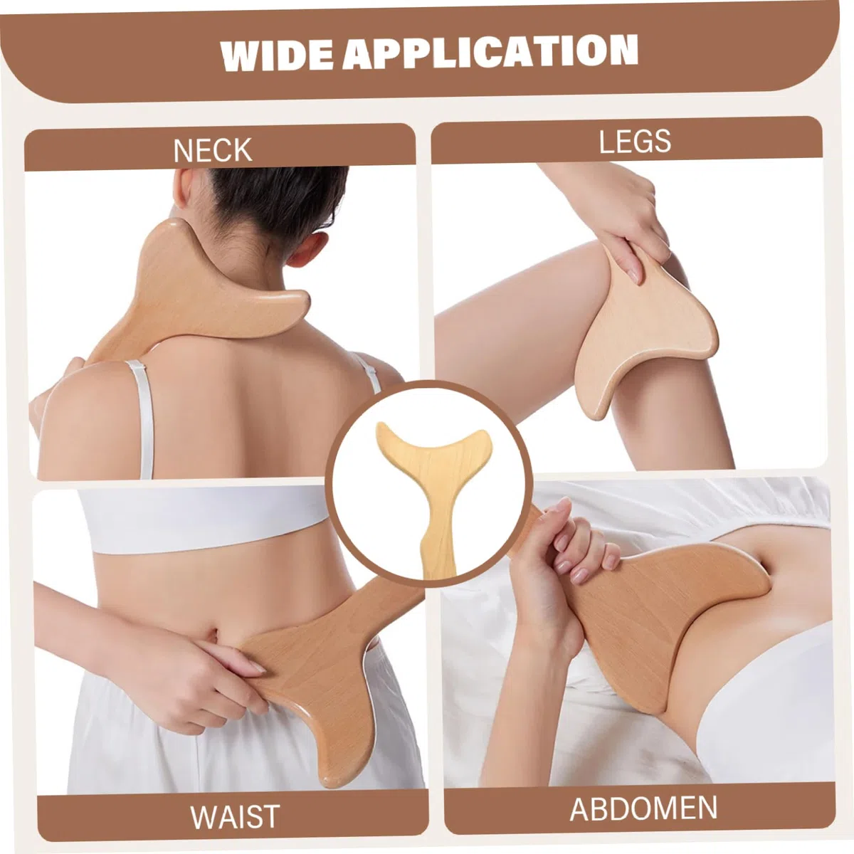 Herramientas de masaje de madera, herramientas de masaje de terapia de madera, masajeador de drenaje linfático profesional, herramienta de masaje multipropósito ecológico para maderoterapia, liberaci