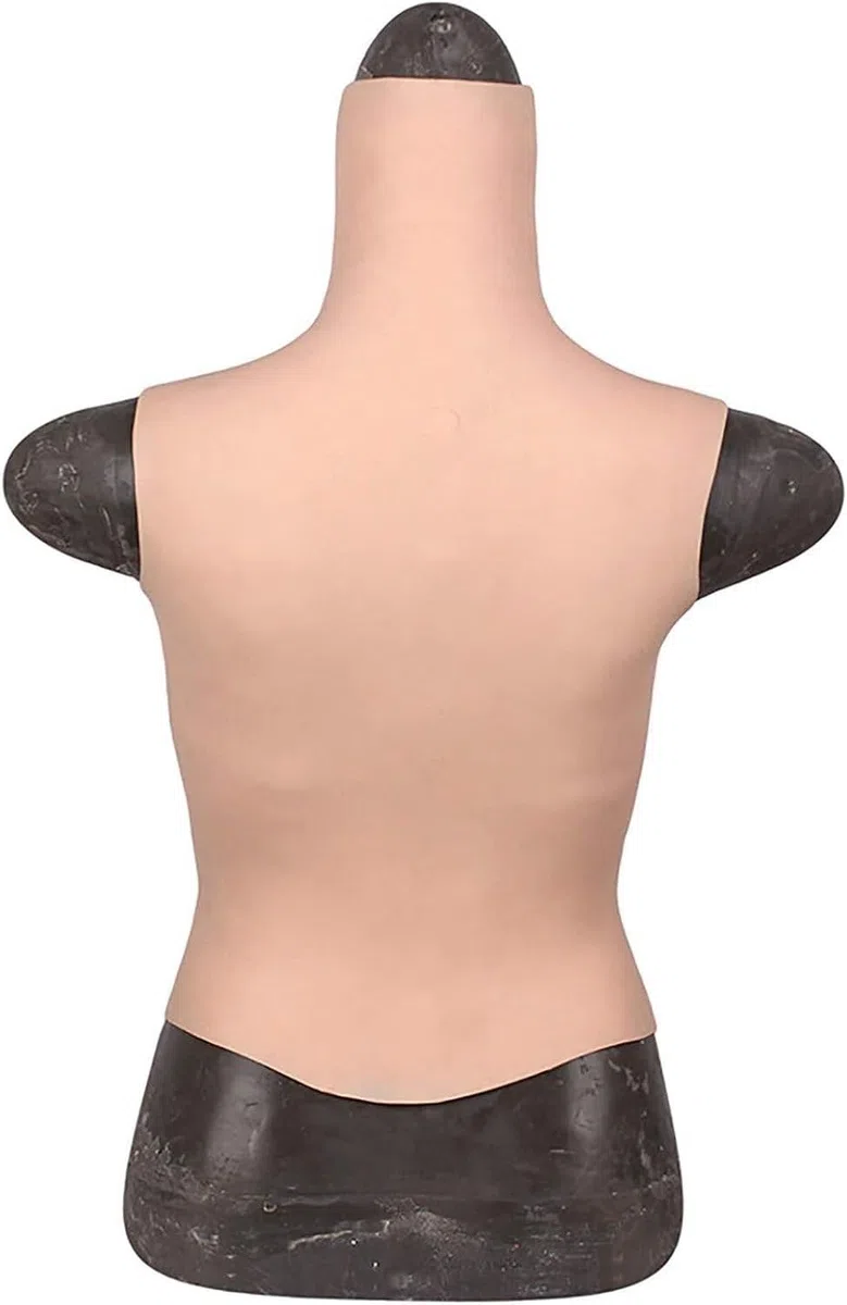 Placa de Silicona para Pecho, Media Placa torácica, Cuello Redondo, Senos postizos con Relleno de Gel líquido para Crossdresser, Drag Queen, Post-mastectomía y, D Cup-A, D Cup-A