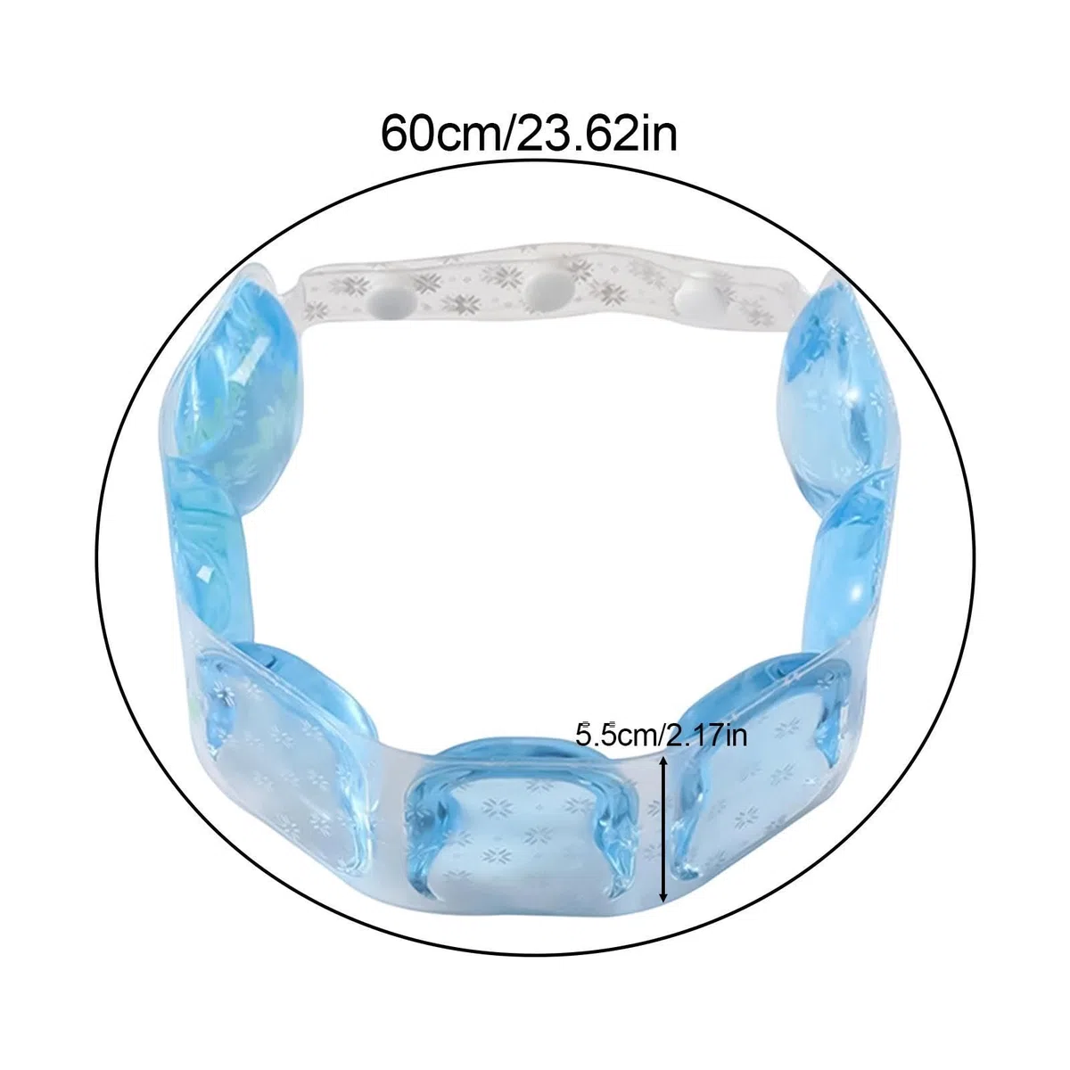 Collares de enfriamiento para el cuello – Collar de hielo de gel ajustable reutilizable para enfriamiento instantáneo, bufanda de terapia de frío de verano, ligero del sudor, deportes al aire