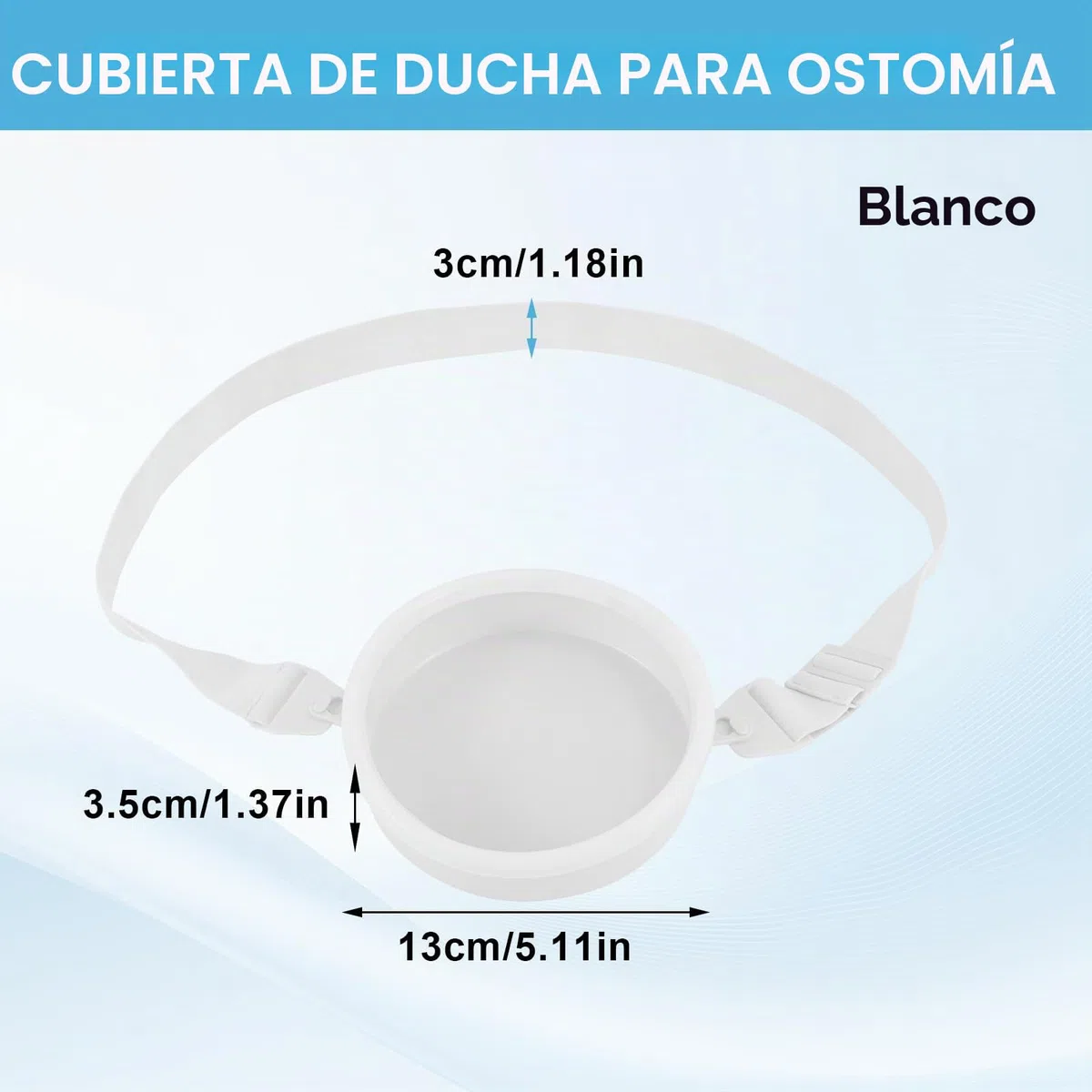 Cubierta De Baño De Ostomía De Estoma, Funda Impermeable Para Baño De Ostomía, Accesorios Bolsas De Colostomía, Blanco