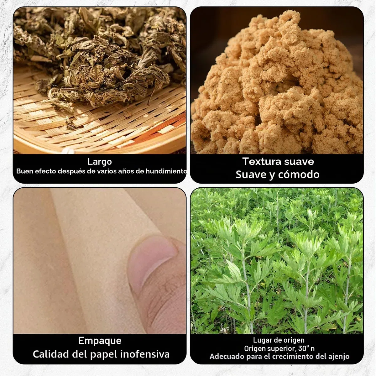 20 unidades de rollos Moxa sin humo, puros Moxa puros, palos de moxa puros puros, palos de moxibustión, columna de moxibustión, tiras de calor de 5 años para terapia de masaje Moxa, alivia el dolor