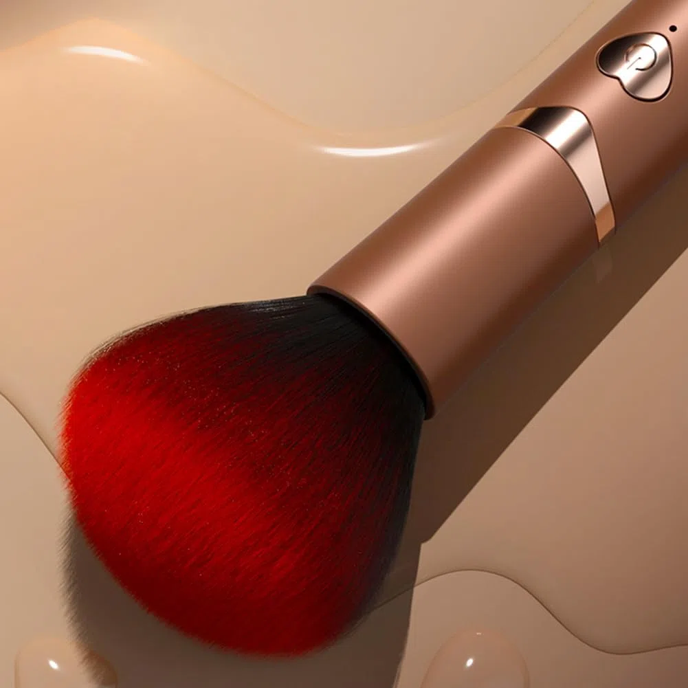 Mini Vibrador Pincel de Maquillaje - Balas Vibrador para Clítoris, Pezones y Punto G, Juguetes Sexuales para Mujeres y Parejas (dorado)