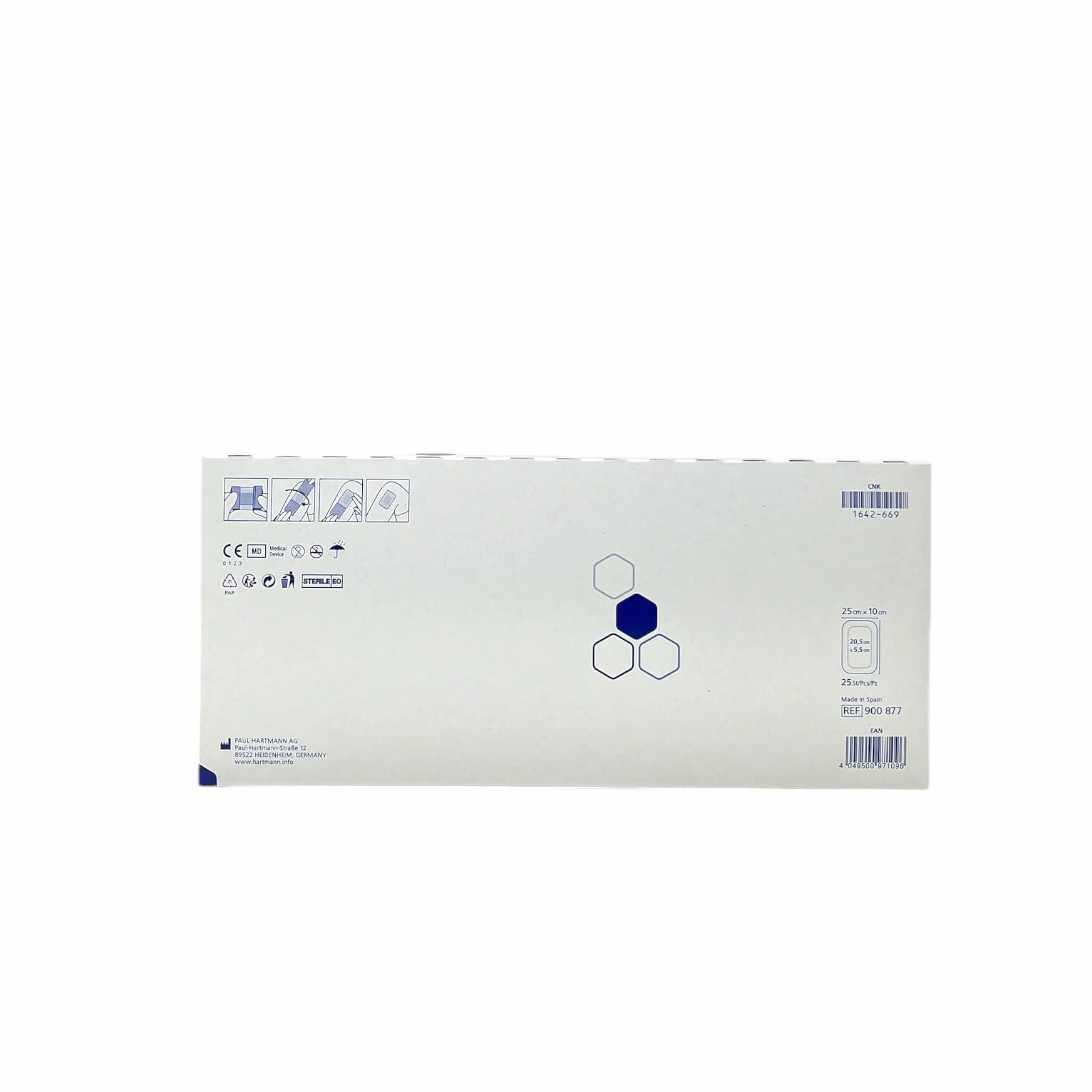 Cosmopor E - Apósitos adhesivos estériles (25 x 10 x 25 unidades). Uso médico para quemaduras y cortes