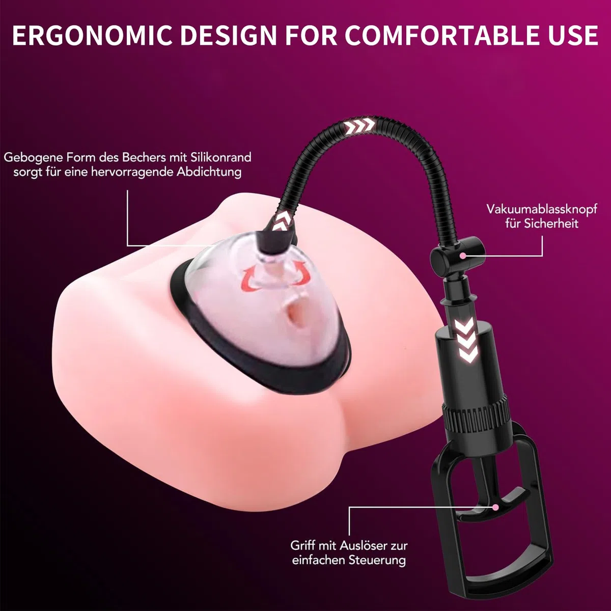 Bomba vaginal, bombas de clítoris Aumenta la sensibilidad y aumenta el placer sexual femenino, el estimulador de pezones del clítoris contiene 5 ventosas para aumentar el placer de la pareja