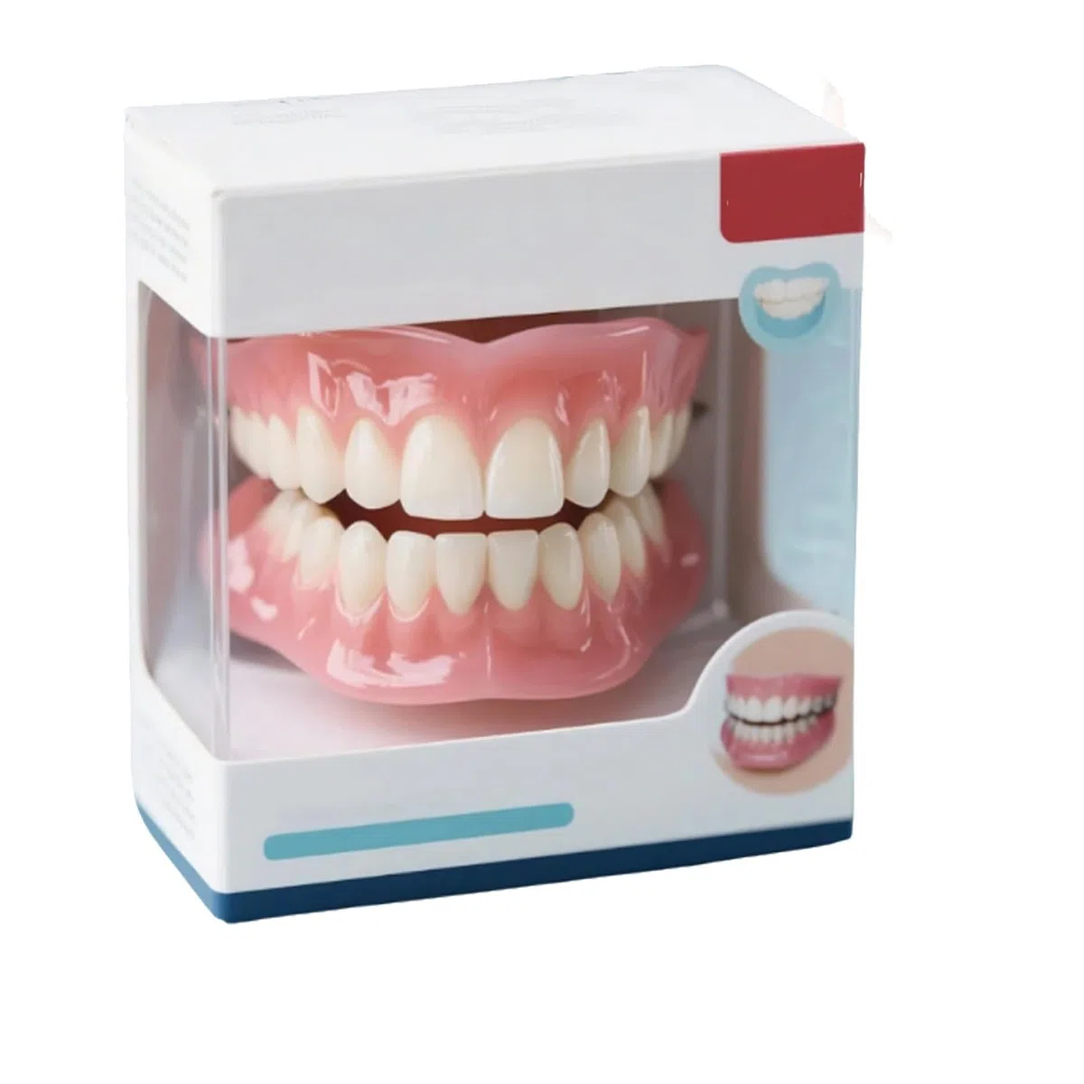 Prótesis dentales, juego de prótesis dentales de silicona moldeadora, juego de prótesis dentales completas, juego de rebase de silicona para prótesis dentales para mujeres, suave y cómodo (1pcs)