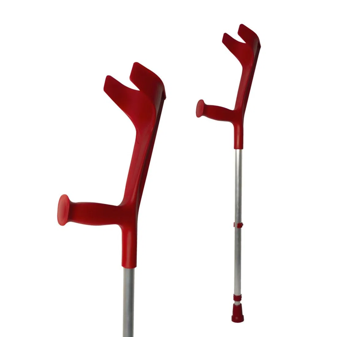 Flexor Bastón Inglés de Aluminio para Adultos, Altura Ajustable, Empuñadura Ergonómica, Rojo, Resistente y Duradero, 1 Unidad