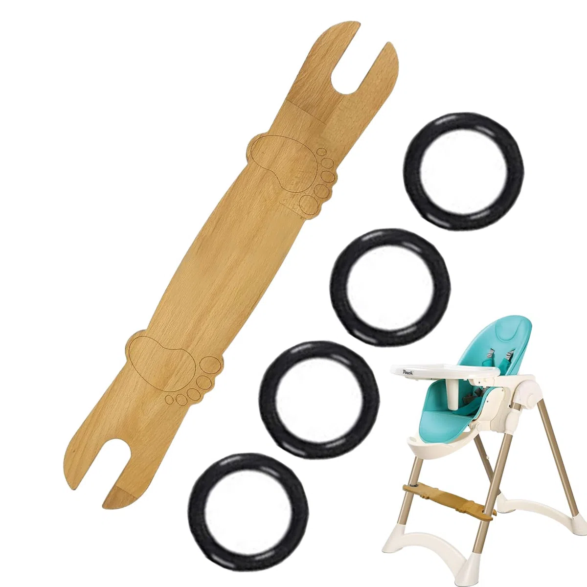 Reposapiés Para Trona - Soporte Ajustable Para Pies De Silla Alta | Antideslizante, Ergonómico, Artículos Para Bebé, Muebles Infantiles Para Comer En Casa