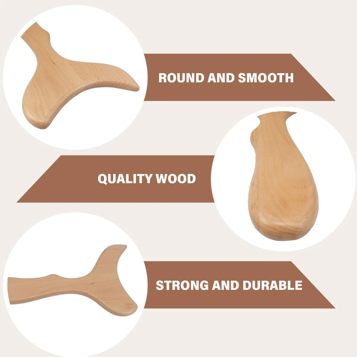 Herramientas de masaje de madera, herramientas de masaje de terapia de madera, masajeador de drenaje linfático profesional, herramienta de masaje multipropósito ecológico para maderoterapia, liberaci