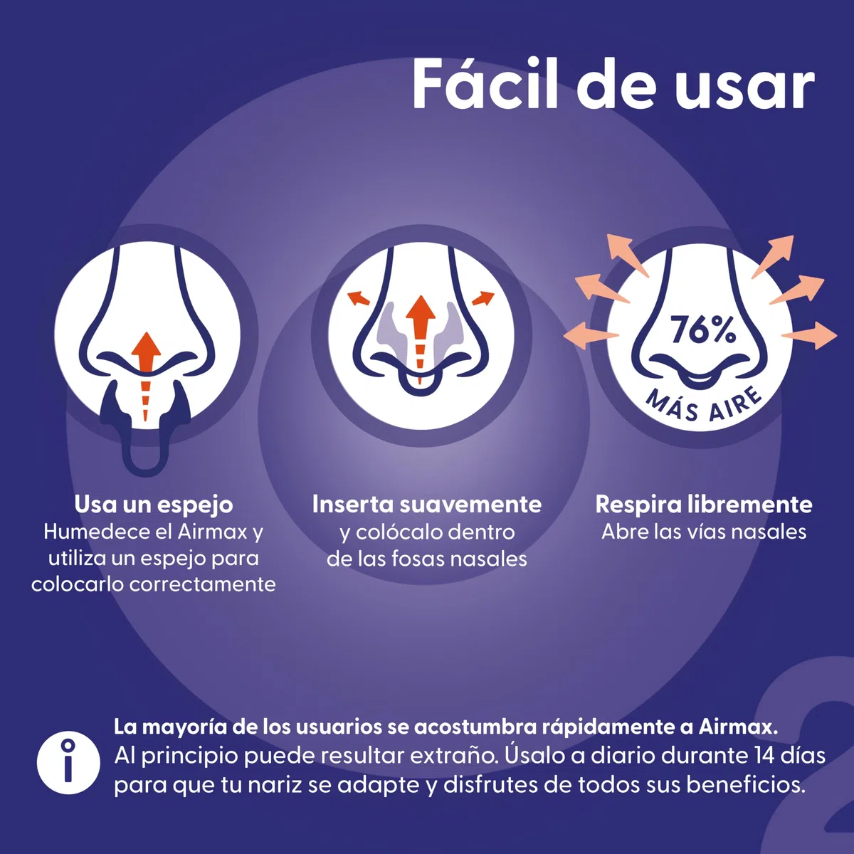 Airmax - Dilatador nasal eficaz para los ronquidos y la congestión nasal - 2x de tamaño mediano - Dispositivo médico recomendado por los médicos