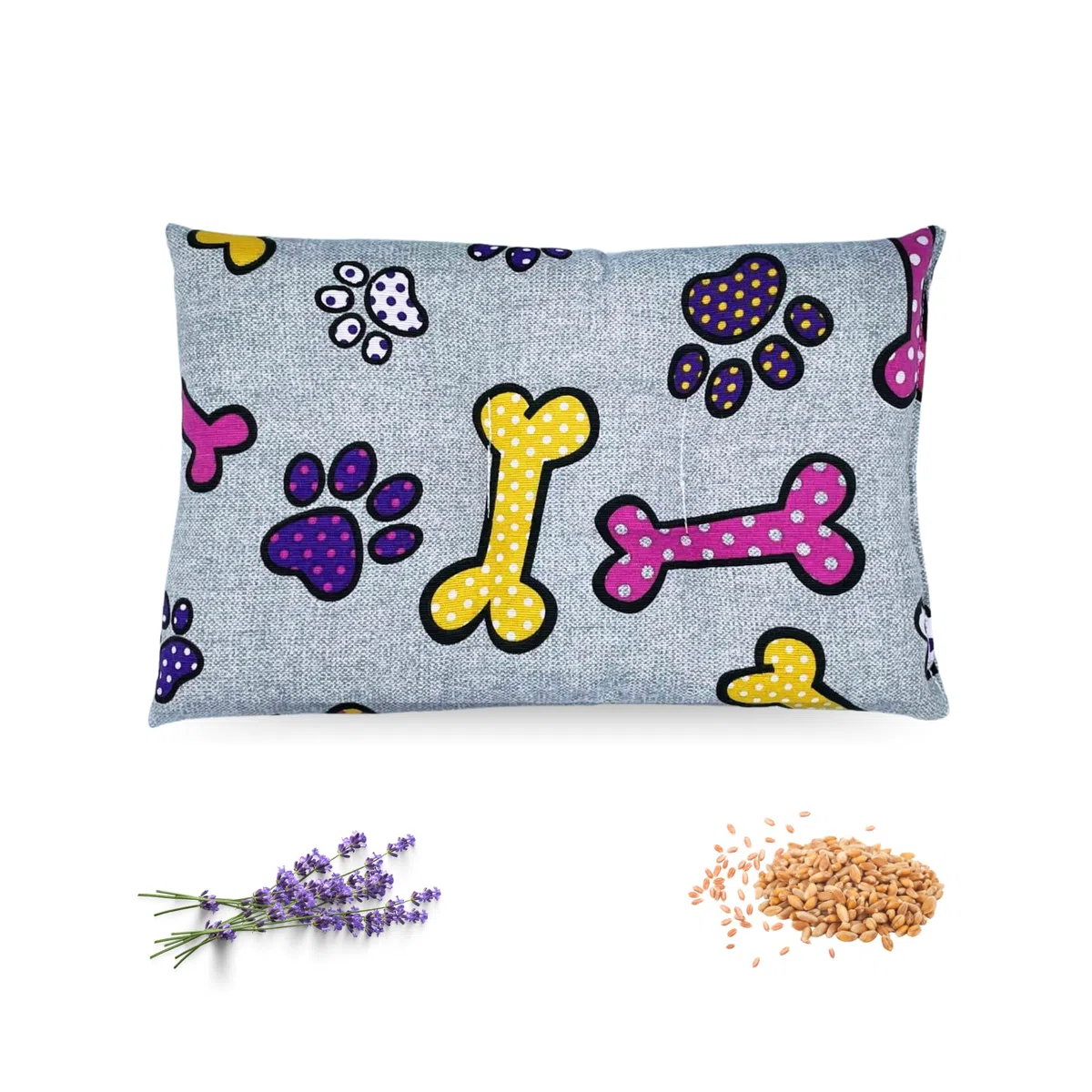 Saco Térmico de Semillas para Microondas | Saco de Semillas para Microondas | Bolsa Semillas Calor Microondas, con Semillas de Trigo y Lavanda, para un Alivio Natural del Dolor, 28 x 17 cms.
