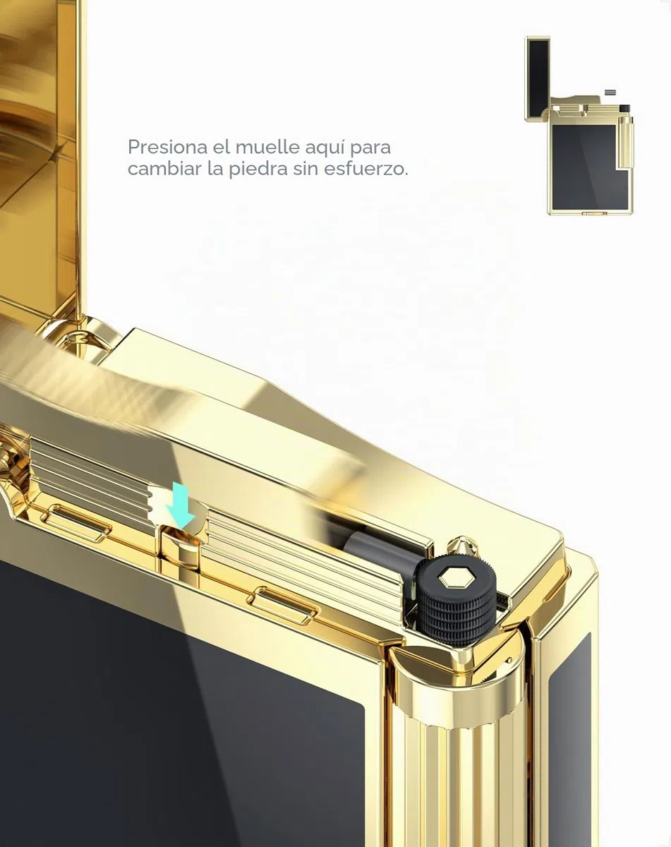 VVAY Mechero Elegante Gas Recargable – Sin Gas Butano Incluido