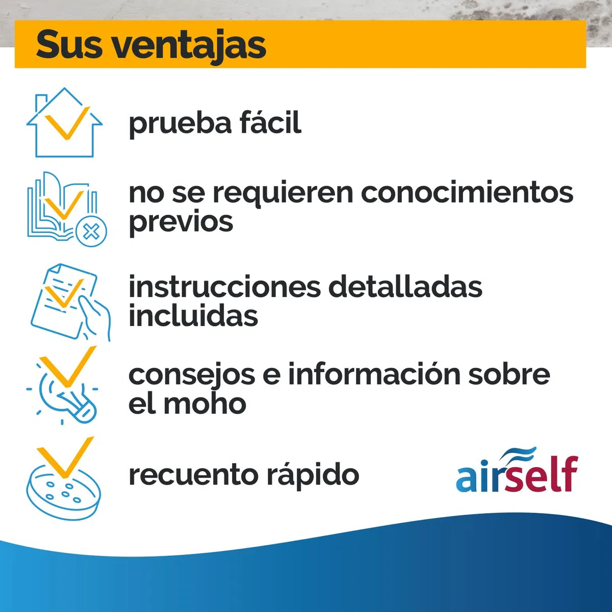 Prueba de moho segura para bebés – Test rápido de hongos en interiores para habitaciones infantiles y aire limpio