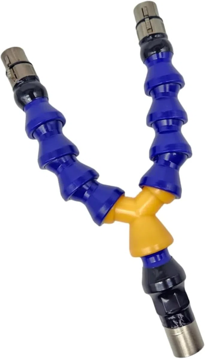 Adaptador 3XLR Extensión para Máquina Sexual Automática Barra de Extensión Flexible en Forma de Y Ajustable para Ángulo 2 Conector 3XLR Compatible con Consoladores, Ventosa y Masturbación