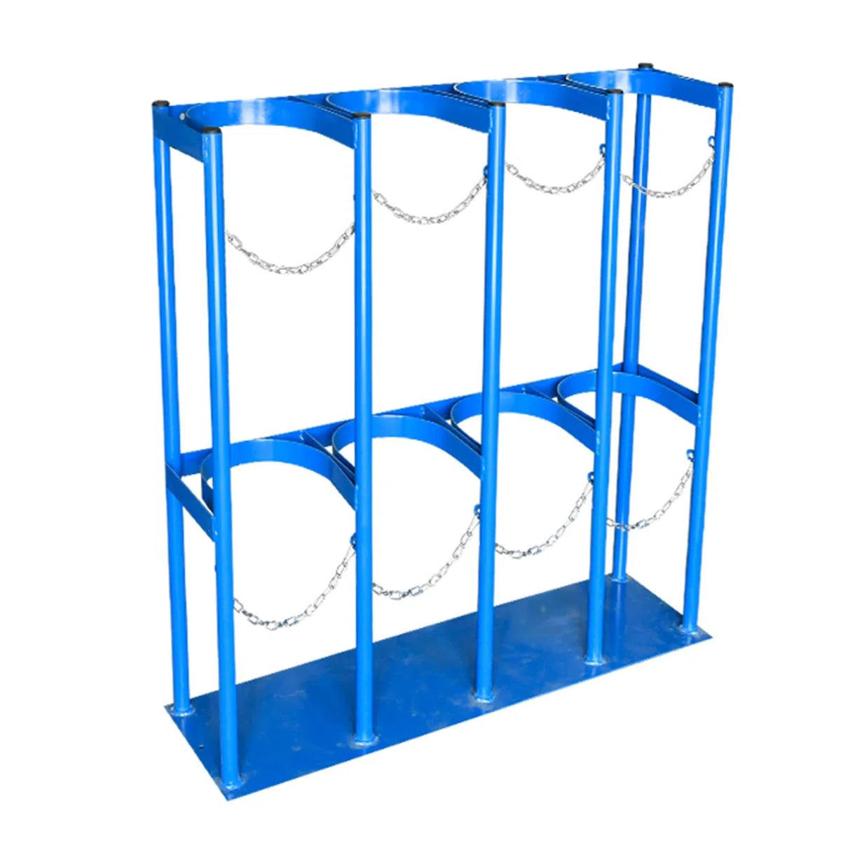 Estante de acero para cilindro de gas, soporte para tanque de oxígeno de montaje en pared o suelo con 2 bisagras, para uso industrial y de laboratorio