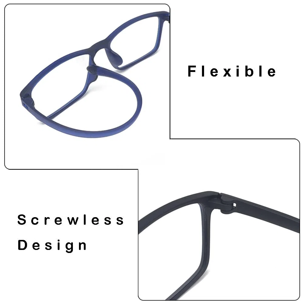 Gafas de Lectura Flexibles Ligeras, Anchas Anti Luz Azul (Pack 2)