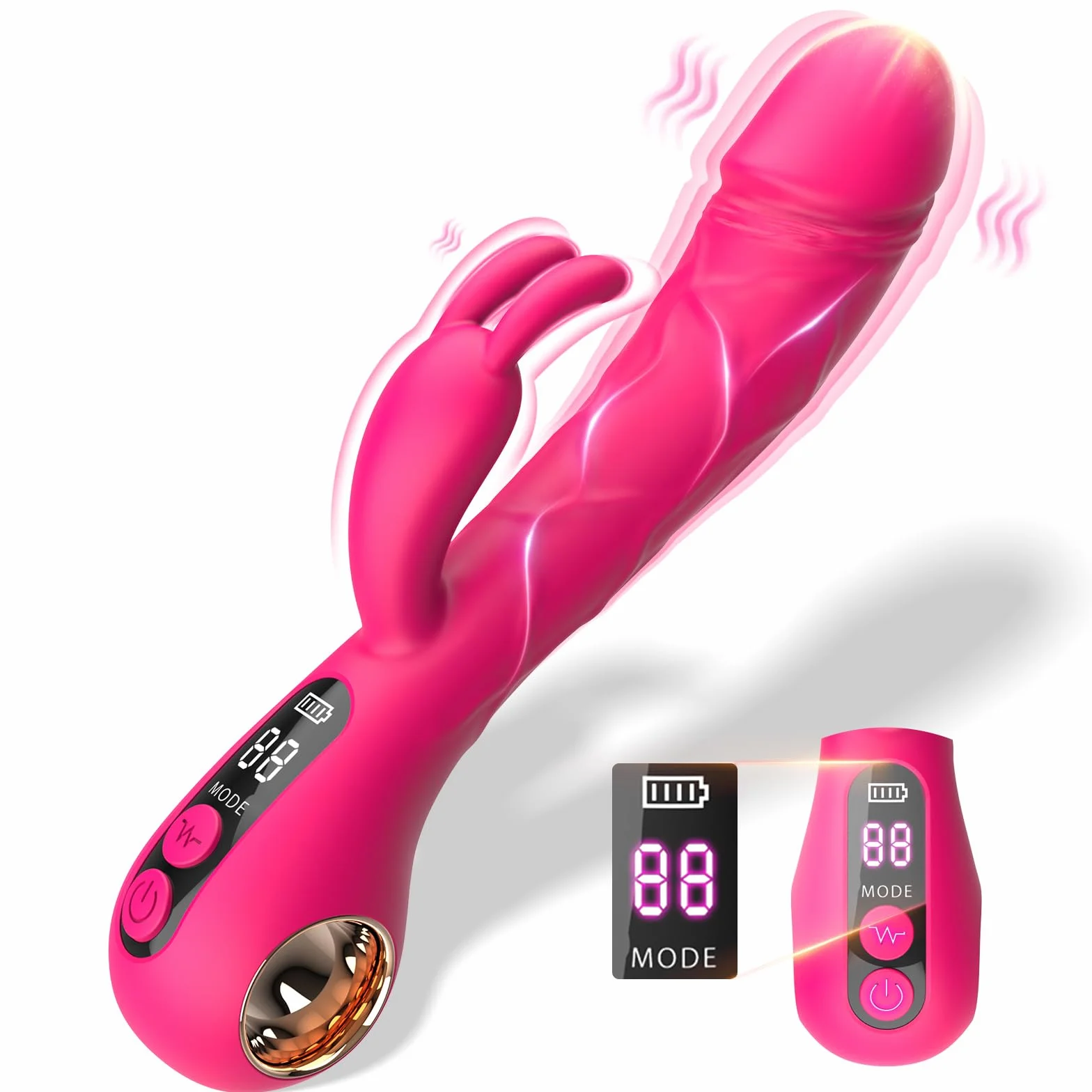 Dildo Juguetes Eróticos Vibradorador Mujer - Vibradorador Clítoris con pantalla LED & 9 Modos,juguetes Eróticos para Pareja Sexuales, Consoladores para Mujer con Estimulador de Clítoris y Vaginal.