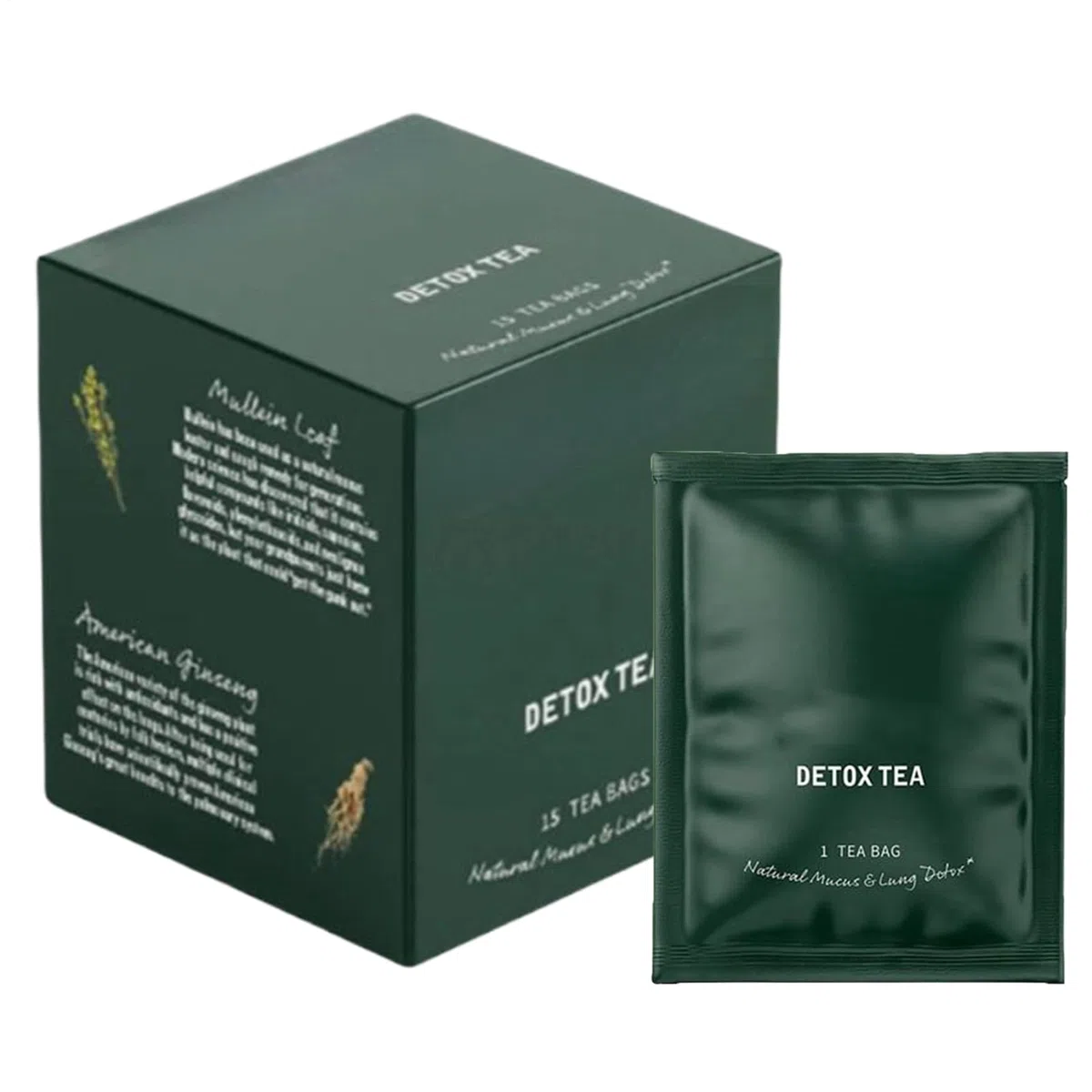 Betterbrand - Té de limpieza pulmonar sin cafeína, té de tomillo BetterLungs para apoyar los pulmones, 15 bolsas para, recuperación, bienestar, hombres, mujeres, cantantes