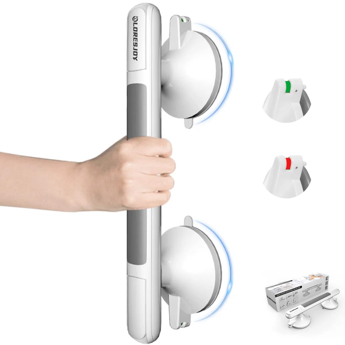Asa de Seguridad para Baño con Ventosa, Asidero Baño Ventosa, Manija de la Ducha, Apoyabrazos del Cuarto, No Requiere Perforación, Ducha de Apoyo