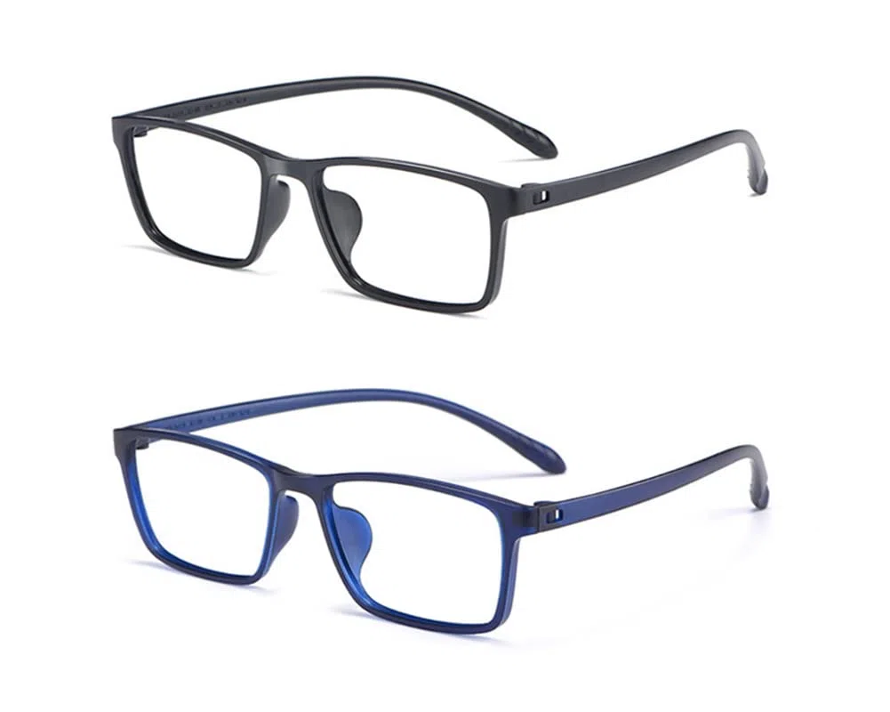 Gafas de Lectura Flexibles Ligeras, Anchas Anti Luz Azul (Pack 2)