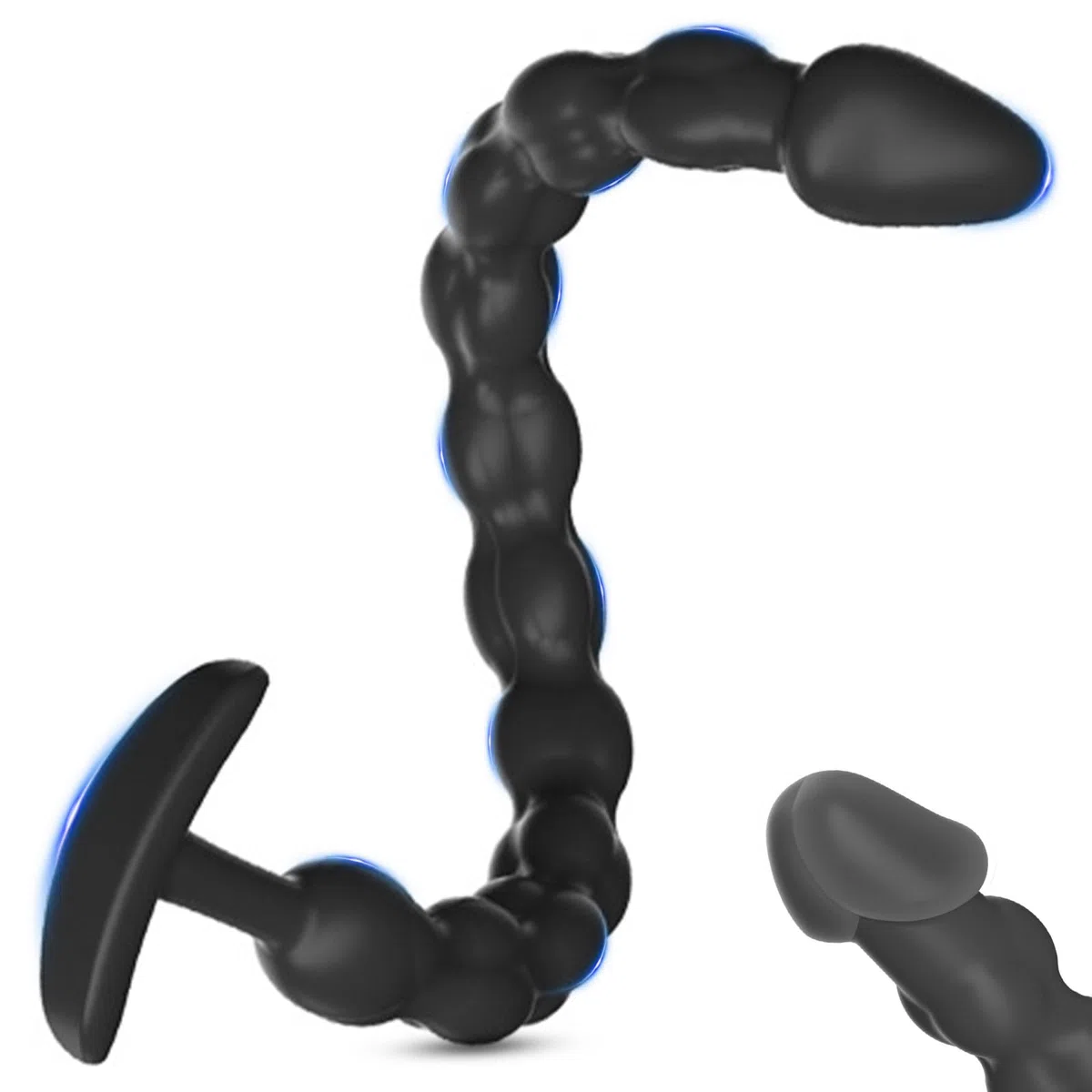 BDSMAGE Tapón Anal de Silicona, Consolador Anal Extra Largo, Dilatador Anal Masturbador para Hombres y Mujeres, Tapón Anal para el Pene Juguetes Sexuales (M)