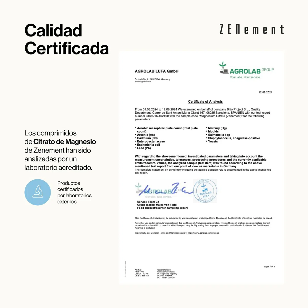 Citrato de Magnesio, 240 Comprimidos Veganas | procedente de Citrato de Magnesio | Vegano | Zenement