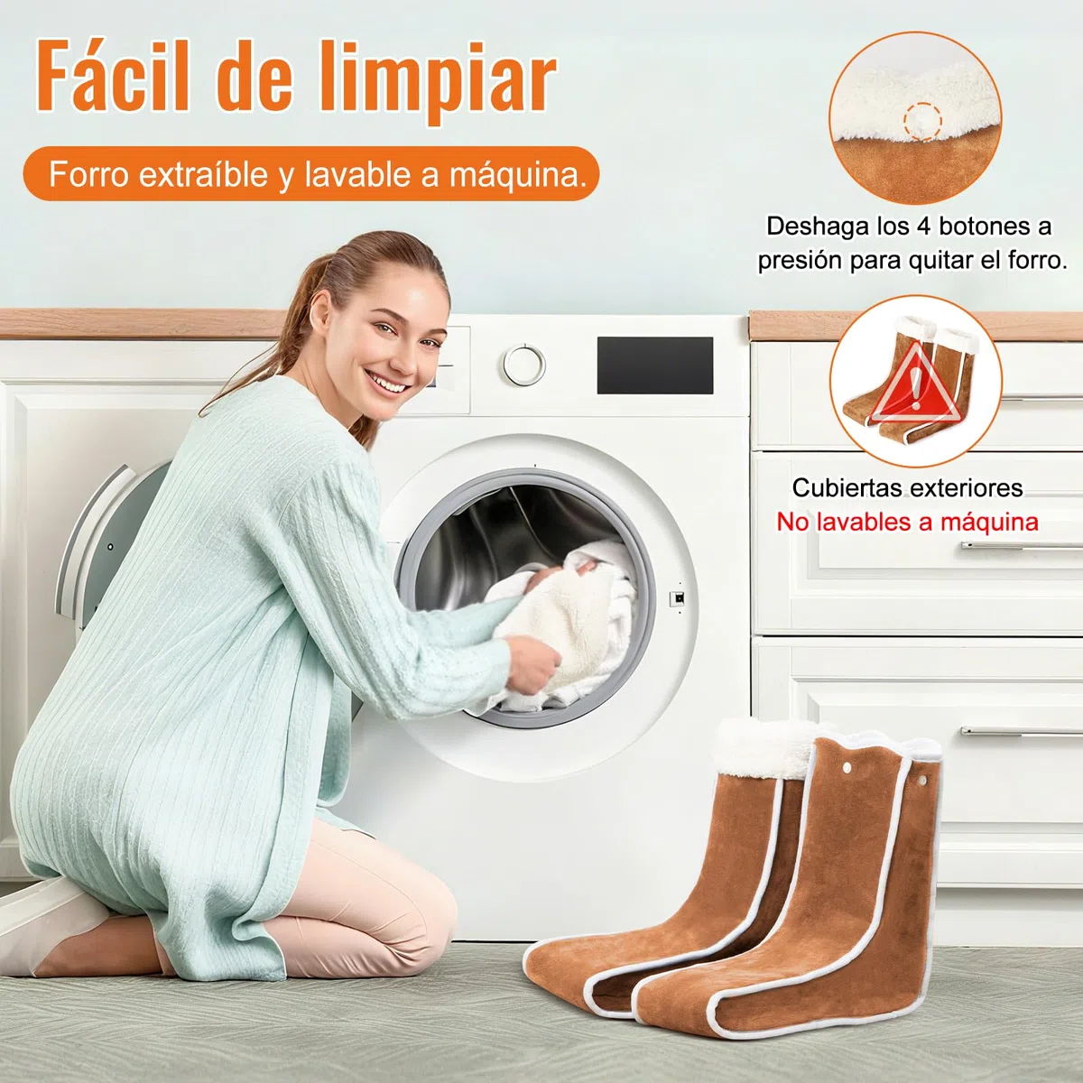 Calentador de Pies Eléctrico, Calienta Pies Electrico Separador, 40 ℃-60 ℃ Temperatura ajustable, 4 Temporizador, Doblado interior lavable en máquina, Zapatillas Calefactables para Hombre y Mujer