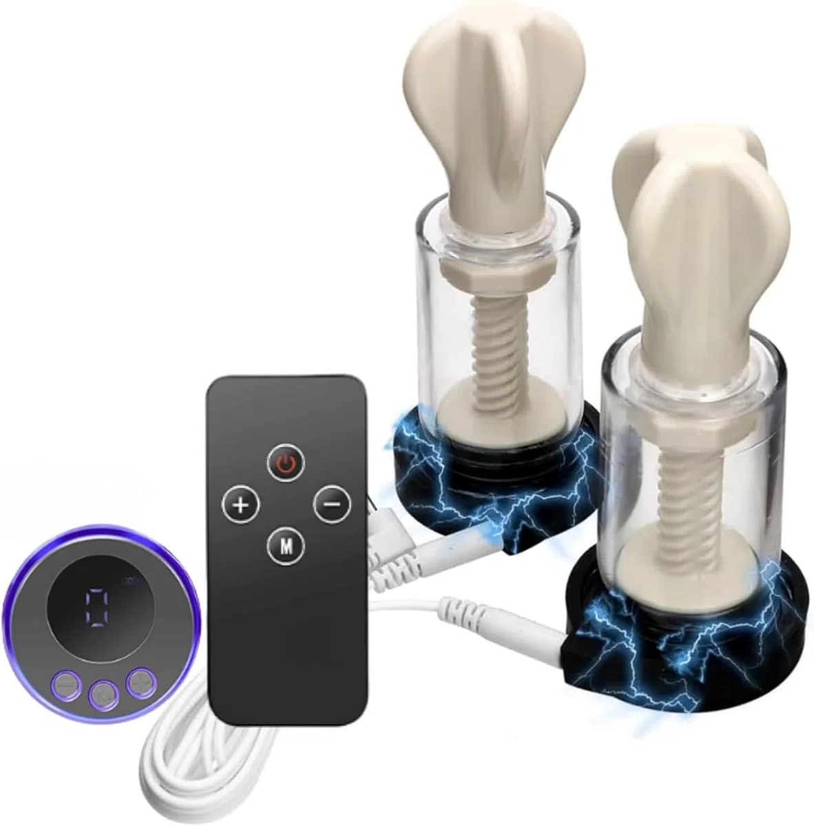 Kit de Estimulación Eléctrica Ventosas para Pezones Estimulador de Clítoris
