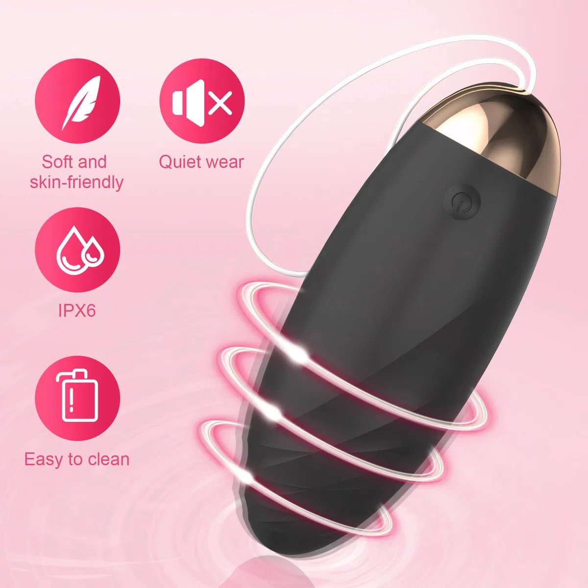 Vibrador Oziral con control remoto y 10 modos de vibración para el punto G y el clítoris. Un vibrador con control remoto para mujeres. Un juguete sexual para parejas y mujeres. Recargable. Negro
