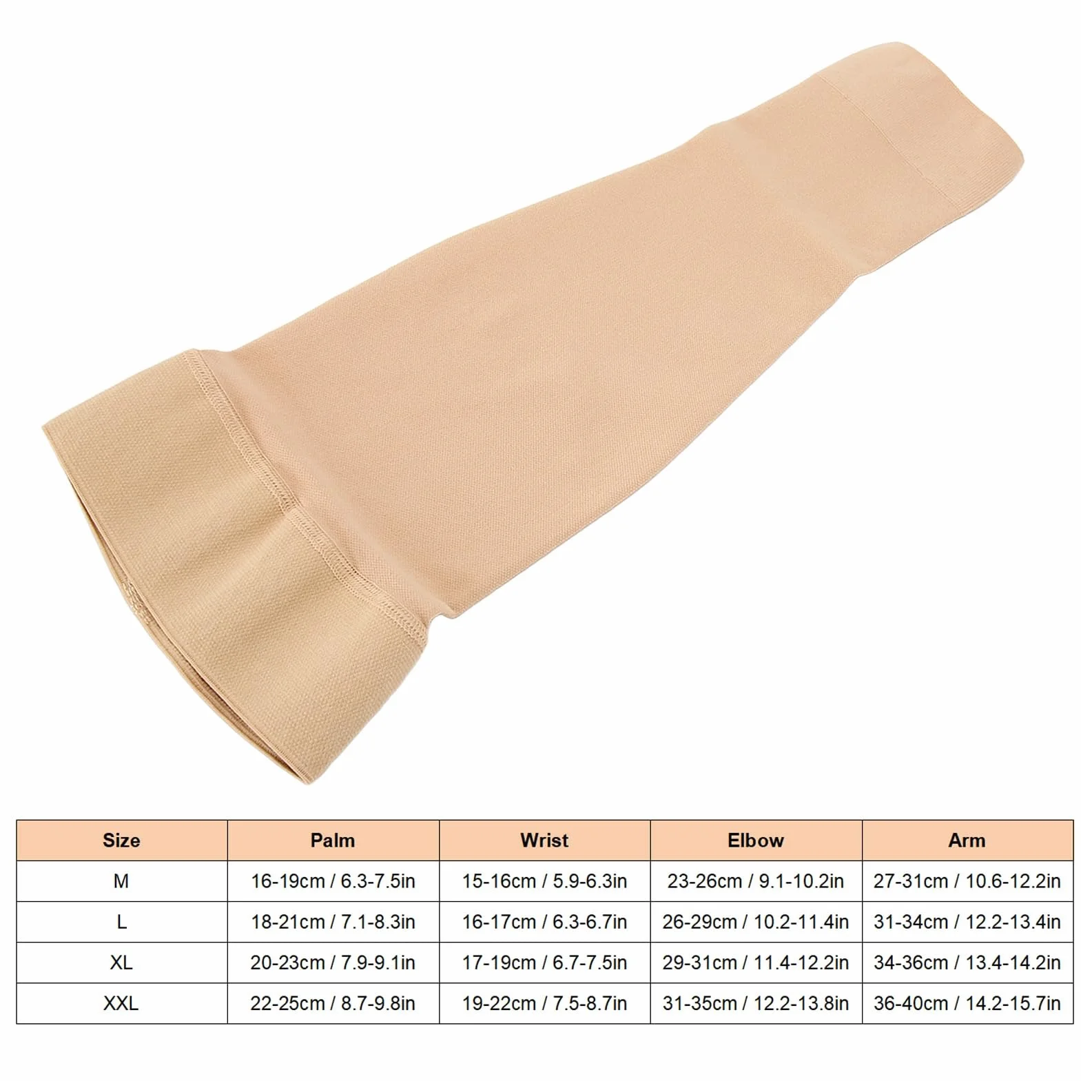 Manga de Compresión para Brazo, Manga de Linfedema Transpirable con Alta Elasticidad para Uso Diario (L)