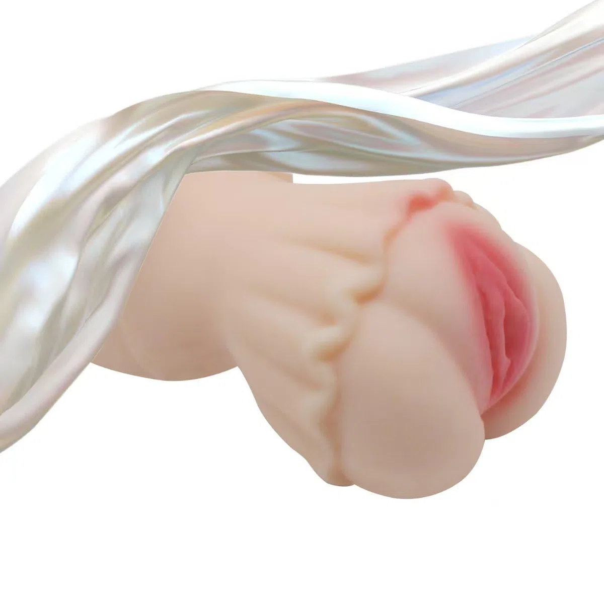 Masturbador Realista para Hombres 420g – 3D & Superficie Suave de Silicona – Discreto de Bolsillo – Juguete Sexual Adulto (Color claro de la piel)